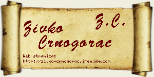 Živko Crnogorac vizit kartica